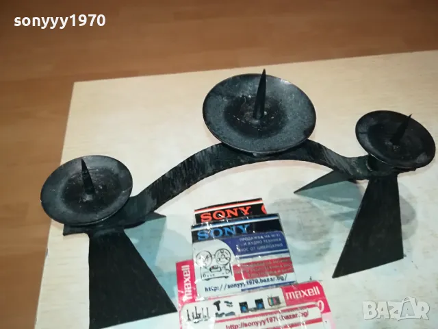 МЕТАЛЕН СВЕЩНИК 28Х20Х10СМ 3103251938, снимка 15 - Колекции - 49714658