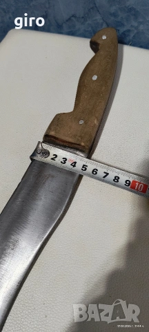 Стар голям масивен нож 37см., снимка 7 - Ножове - 53507559