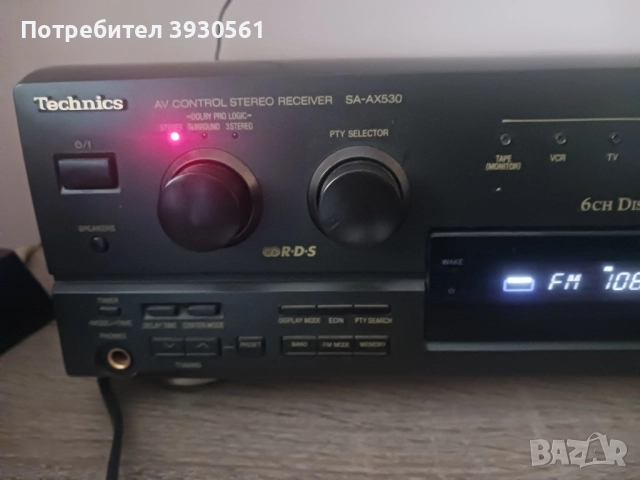Ресивър technics sa-ax530 с оригинално дистанционно, снимка 2 - Ресийвъри, усилватели, смесителни пултове - 52351331