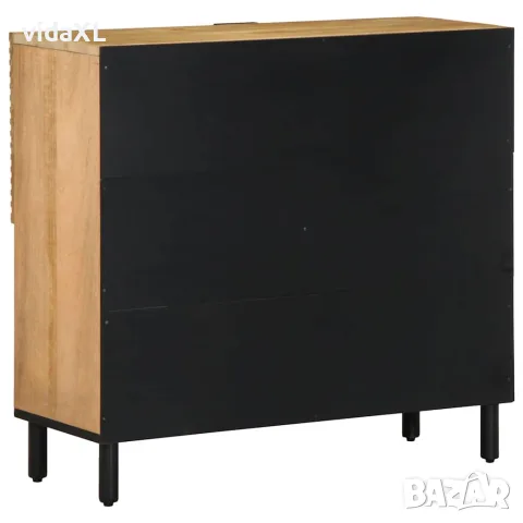 vidaXL Шкаф кафяв 80x33x75 cm Масивна дървесина Манго, снимка 4 - Шкафове - 56147537