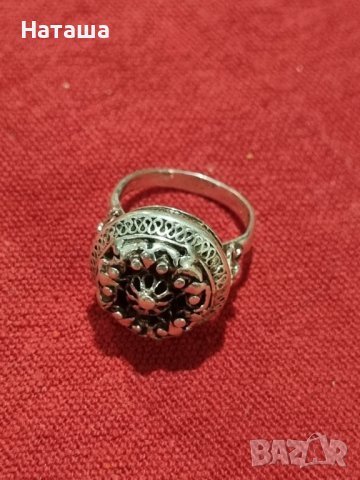 Възрожденски филигранен сребърен пръстен, снимка 2 - Антикварни и старинни предмети - 41937816