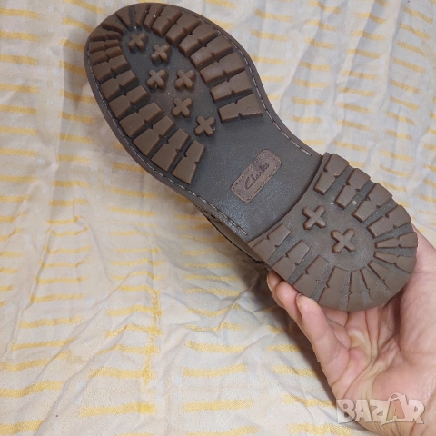 Clarks Кожени ботуши Montacute Lord Wing Tip Brogue, тъмнокафяви номер 42, снимка 13 - Мъжки боти - 52435898