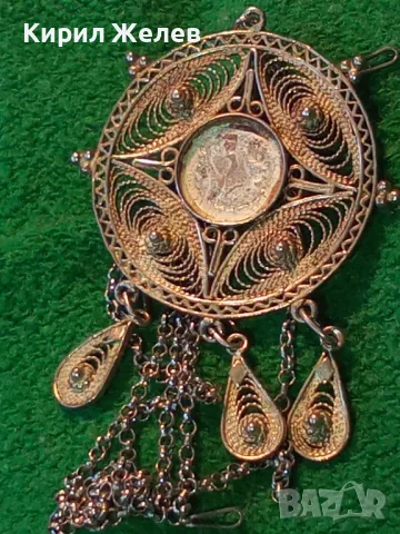 СТАР ФИЛИГРАНЕН СРЕБЪРЕН МЕДАЛЬОН СРЕБРО ВИСОКА ПРОБА с ГНЕЗДО за СКЪП КАМЪК иСРЕБЪРНА ВЕРИЖКА 44369, снимка 17 - Антикварни и старинни предмети - 49886084