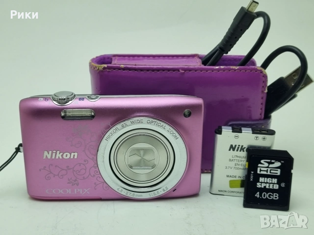 Nikon Coolpix S2700 6x Optical Zoom 16MP Pink Compact Digital Camera, снимка 2 - Фотоапарати - 53804754