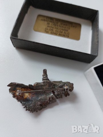 Антикварна ръчно изработена сребърна брожка , снимка 2 - Антикварни и старинни предмети - 44335934