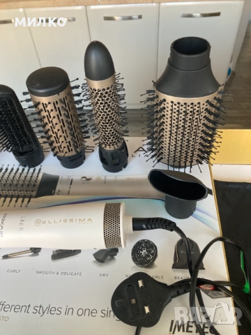 Електрическа четка с горещ въздух Imetec Bellissima R9101 6в1, снимка 5 - Преси за коса - 52405532