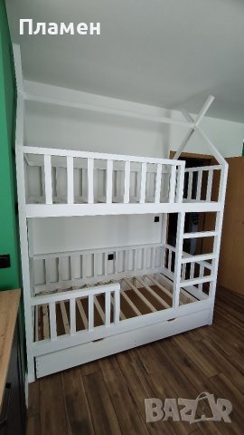 Двуетажно детско легло тип къщичка, снимка 7 - Други стоки за дома - 40436960