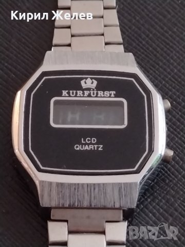 РЕТРО МОДЕЛ ЕЛЕКТРОНЕН ЧАСОВНИК KURFURST LCD QUARTZ 33300, снимка 2 - Дамски - 38721820