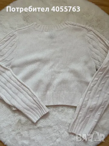 Къса бяла блуза, снимка 3 - Блузи с дълъг ръкав и пуловери - 50126971