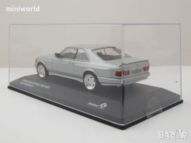 Mercedes 560 SEC AMG Widebody 1990 - мащаб 1:43 на Solido моделът е нов в PVC дисплей-кейс, снимка 8 - Колекции - 42727216