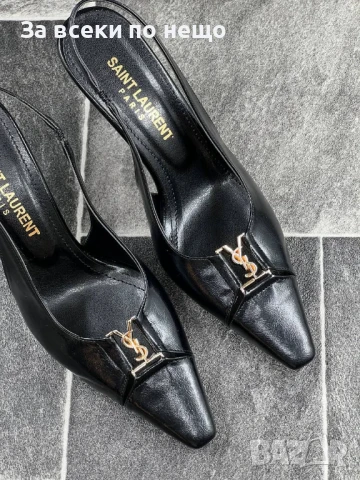 Yves Saint Laurent Дамски Черни Обувки на Ток YSL Код E755, снимка 3 - Дамски обувки на ток - 51314996