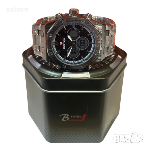 Стилен и функционален мъжки часовник BISTEC, снимка 4 - Мъжки - 52793572