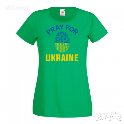 Дамска тениска PRAY FOR UKRAINE,Support Ukraine, снимка 2 - Тениски - 36114441