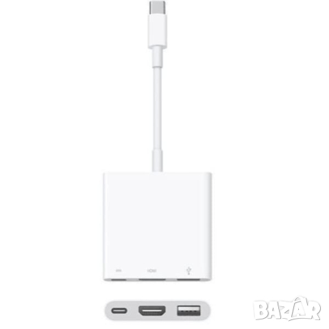 Apple USB-C Digital AV Multiport A2119 Adapter Оригинал, снимка 2 - Аксесоари за Apple - 44680044