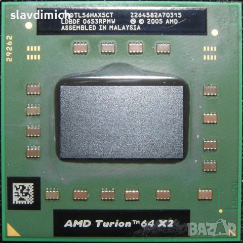 Процесор за лаптоп AMD Turion 64 X2 tmdtls6haxsct 1.8GHZ Socket S1, снимка 1 - Процесори - 41854890