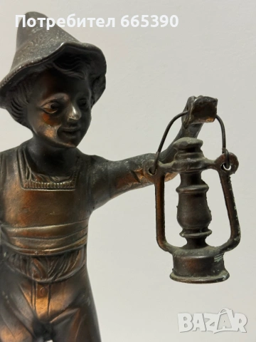 Месингова фигура , снимка 2 - Антикварни и старинни предмети - 53864690