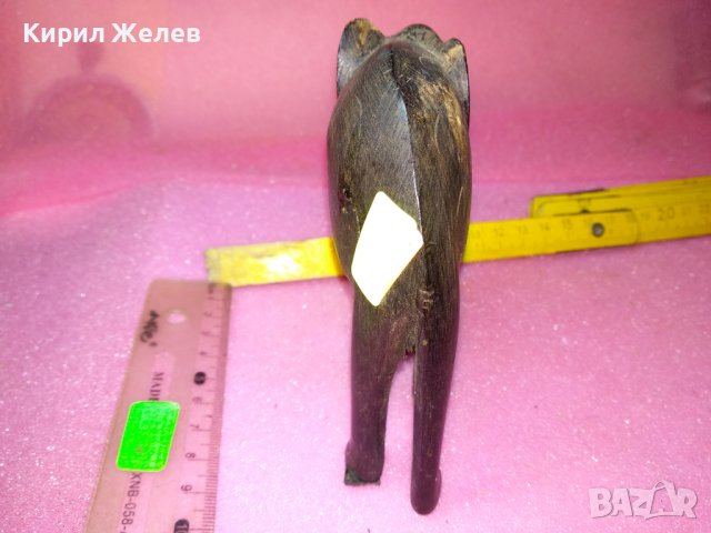 СТАРО АБАНОСОВО СЛОНЧЕ ФИГУРКА СТАТУЕТКА от АБАНОС АФРИКА РЪЧНА ХУДОЖЕСТВЕНА ИЗРАБОТКА 16955, снимка 11 - Статуетки - 44313686