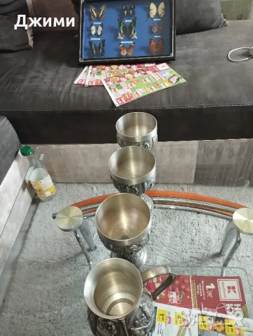 калаено сребърни бокали, снимка 8 - Антикварни и старинни предмети - 50105220