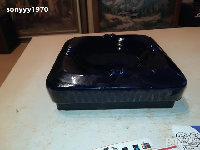 голям керамичен пепелник 20х20х6см 2305232108M, снимка 9 - Антикварни и старинни предмети - 40803504