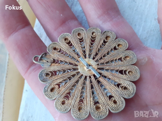 Възрожденски сребърен накит сачан живачна позлата, снимка 4 - Антикварни и старинни предмети - 53410222