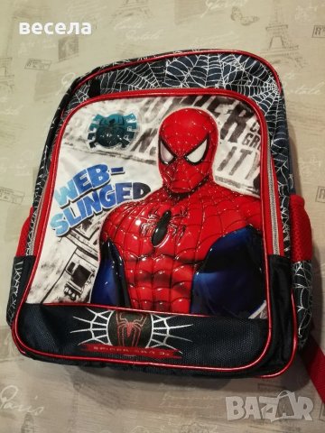 раница за училище спайдермен, анатомична с меки презрамки. много лека. , снимка 1