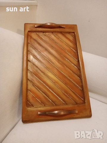 голям дървен поднос, снимка 5 - Други - 36228550