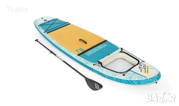 Надуваема дъска 65363 Bestway inflatable Surf Board   340x89x15 см до 150 кг Bestway padle board set, снимка 2 - Водни спортове - 36003725