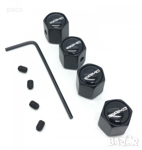 Защита от кражба! Метални капачки за вентили! AMG