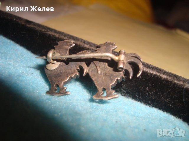 СТАРИННА СРЕБЪРНА СКЪПОЦЕННА БРОШКА ПЕТЛИ СРЕБРО 950 РЪЧНА МАЙСТОРСКА РЯДКА ИЗРАБОТКА 25147, снимка 3 - Антикварни и старинни предмети - 35805554