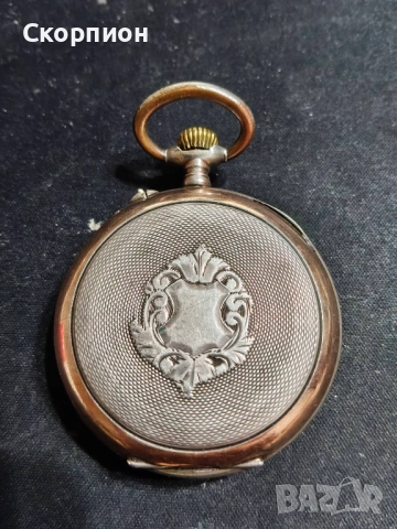 Швейцарски СРЕБЪРЕН джобен часовник 1901г. с позлата - 10 РУБИНА ПРОМОЦИЯ, снимка 16 - Джобни - 48361909