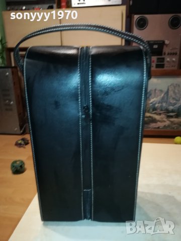 КОЖЕН КУФАР С ЦИП ЗА ШИШЕ И 2 ЧАШИ 1206231019M, снимка 17 - Колекции - 41116422