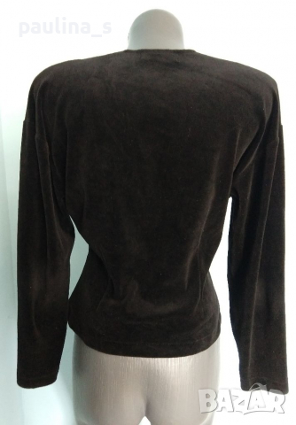 Луксозна дизайнерска блуза от кадифе top "Sandwich" fashion / голям размер , снимка 5 - Блузи с дълъг ръкав и пуловери - 36151463