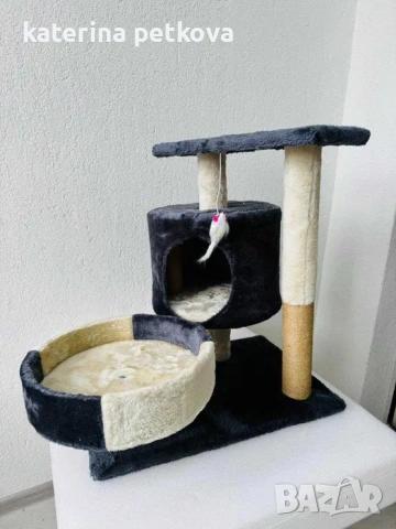 Котешка Катерушка МО10 - Сив цвят с бежово, снимка 2 - За котки - 53744358