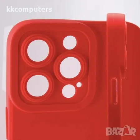 Калъф силикон камера Guard /Червен мат/ за iPhone 15 Plus 6.7 Баркод : 3128233, снимка 4 - Калъфи, кейсове - 48159612