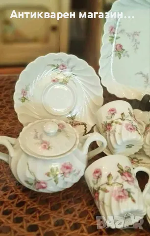 Колекционерски сервиз за кафе  - модел - TORSE PINK FLOWERS  от HAVILAND Limoges. , снимка 5 - Сервизи - 49983192