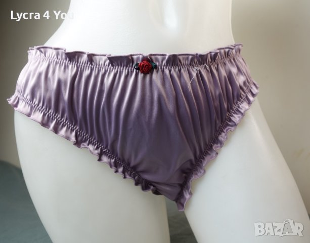 Нови светло-лилави сатенени бикини S-L размер, снимка 2 - Бельо - 44447188