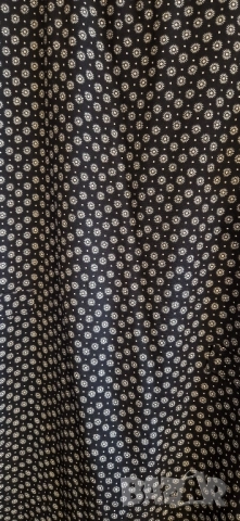 Дамска къса рокля с къс ръкав тип туника размер: М/Л материя: тънък памук цвят: тъмно синя с бели цв