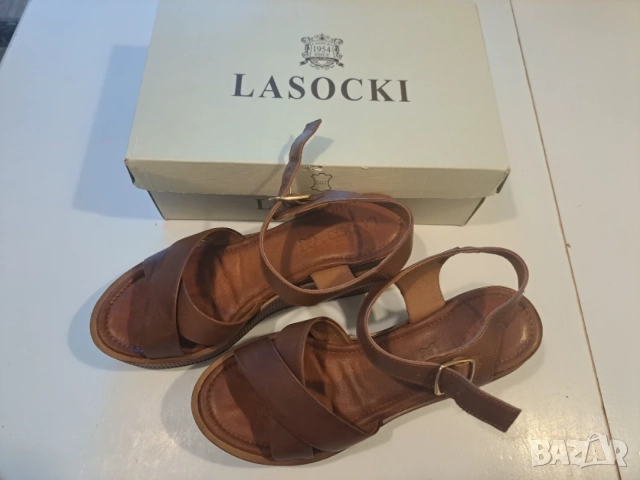 Дамски кожени сандали Lasocki №40 – естествена кожа, запазени