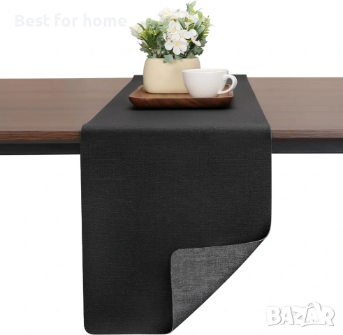 Двуцветни пътеки за маса от изкуствена кожа