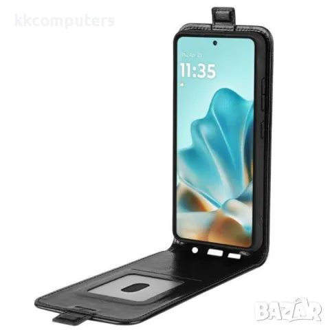 Motorola Edge 60 Fusion Flip3 Кожен Калъф и Протектор, снимка 4 - Калъфи, кейсове - 50078726