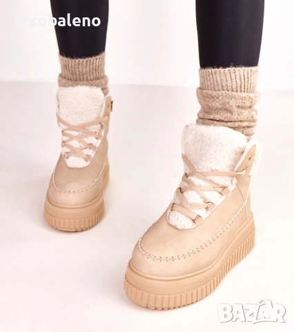 Дамски изолирани боти до глезена на платформа Lorraine, 3цвята , снимка 16 - Дамски боти - 52167015