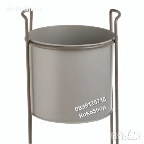 Кашпа на стойка-Ø17.5x51 см./цветарник/метална кашпа, снимка 3 - Саксии и кашпи - 50143864