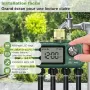 Програматор за напояване с 4 зони, голям LCD екран, регулируем, автоматичен, 4 изхода, снимка 3