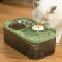 Фонтан за котки с купа за храна 2в1 LY-429-Green USB Поилка и хранилка за животни диспенсър за вода, снимка 1