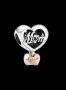 Сребърен елемент сърце,Пандора"С обич за мама",Rose Gold/нов, снимка 1 - Колиета, медальони, синджири - 44262382