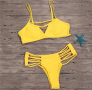 Уникален жълт бански, снимка 1 - Бански костюми - 36252219