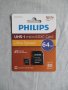 Карта памет Philips 64GB, microSDHC, class 10 с адаптер., снимка 1