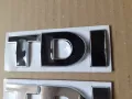 Метална самозалепваща релефна емблема TDI за кола автомобил , снимка 2