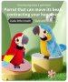 Цветен разговорлив папагал Интерактивна записваща и музикална играчка, която маха с криле и учи деца, снимка 1