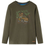 Детска тениска с дълъг ръкав, каки, 128（SKU:13027, снимка 1 - Детски тениски и потници - 44823551